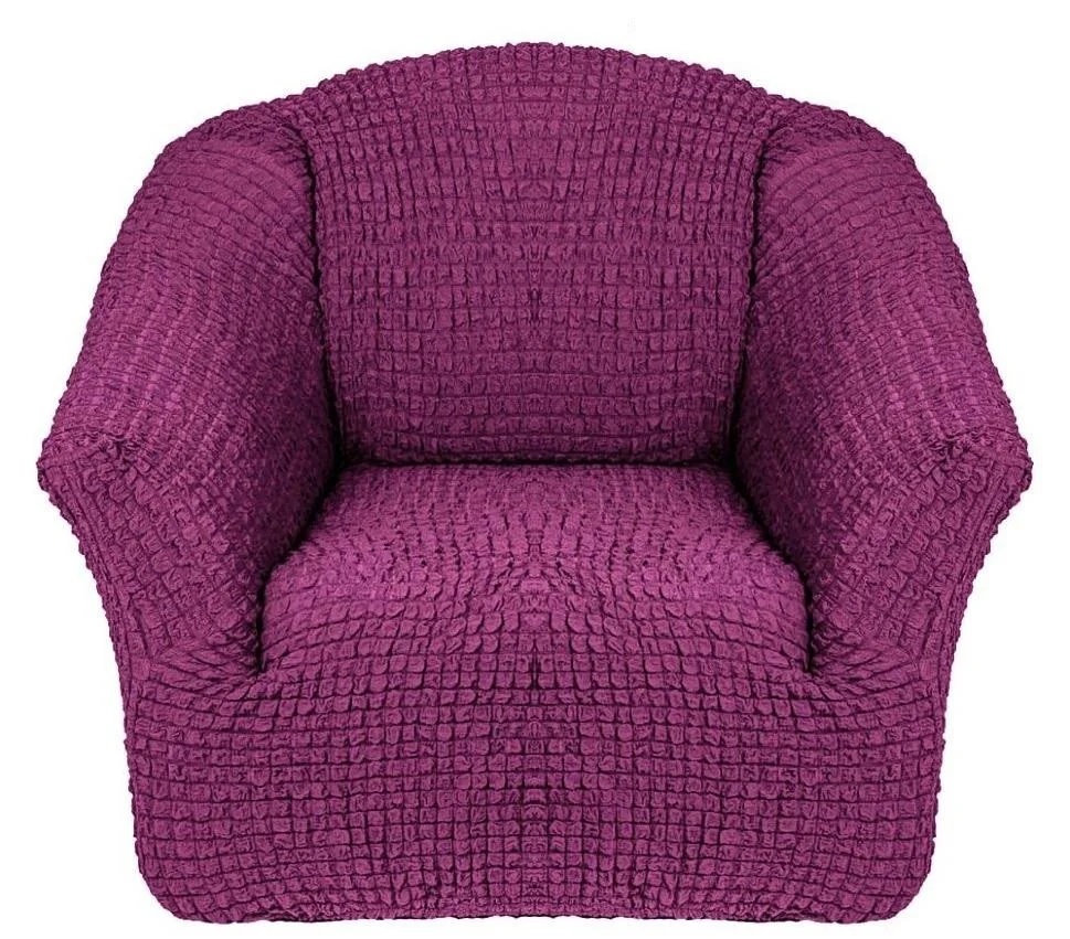 

Чехол-накидка натяжной без оборки на кресло 2 шт Concordia 16-225 Фиолетовый