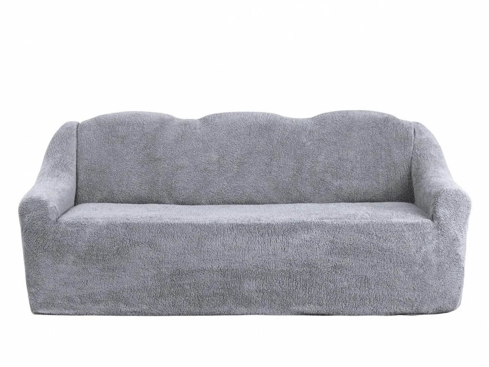 

Чехол плюшевый на трехместный диван Sofa soft Venera mch-005 Серый