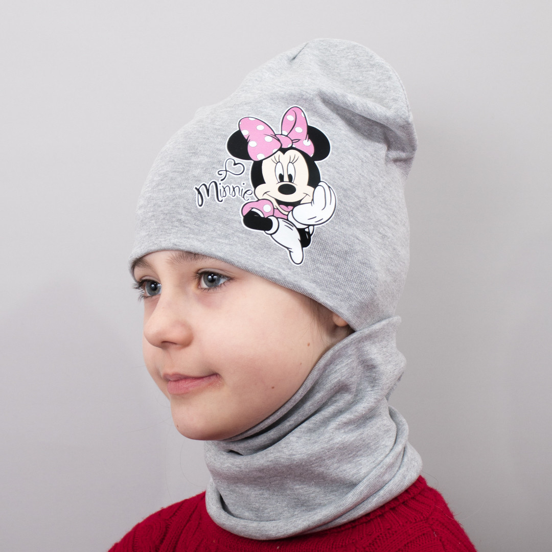

Детская шапка с хомутом КАНТА Minnie 52-56 Серый (OC-834)