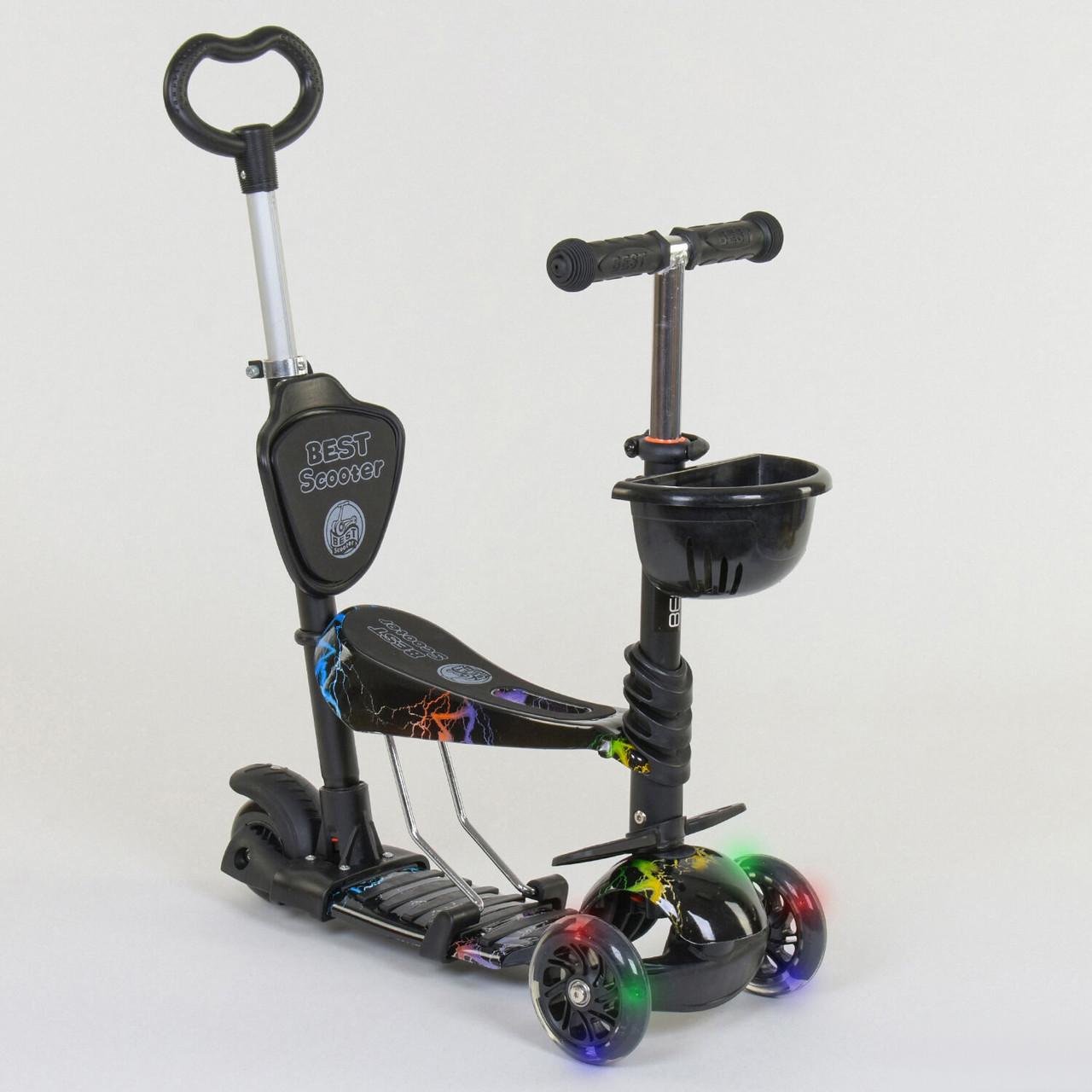 

Самокат BEST SCOOTER 35110 5в1 черный