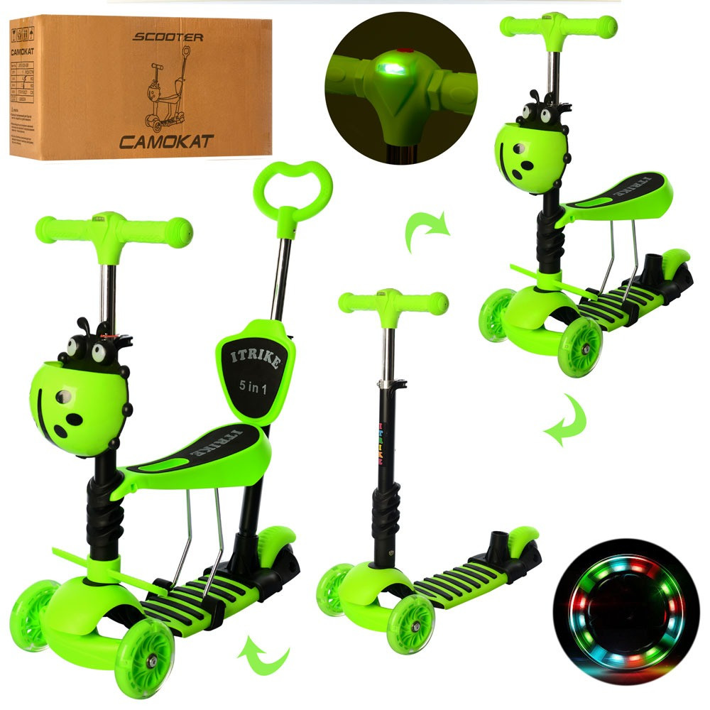 

Самокат iTrike JR3-026-L-GR салатовый