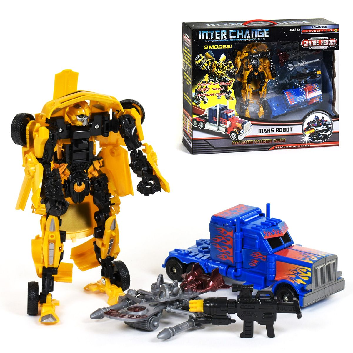 

Набор трансформеров Бамблби и Оптимус Прайм Transformers Inter Chane Optimus Prime