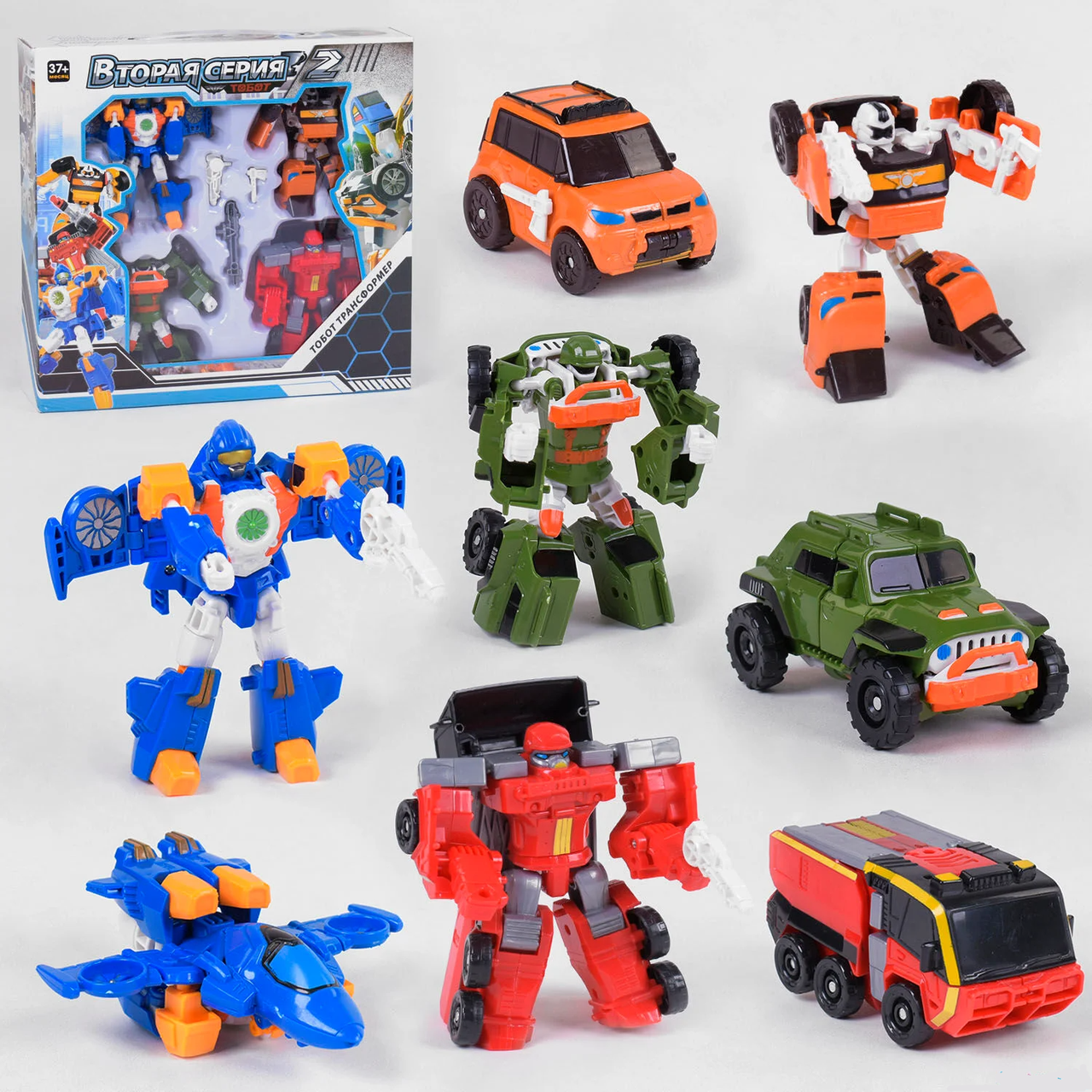 

Набор трансформеров Тобот мини 4 в 1 Игрушка-трансформер Tobot 4 в 1 Tobot К Вулкан Мач Внедорожник