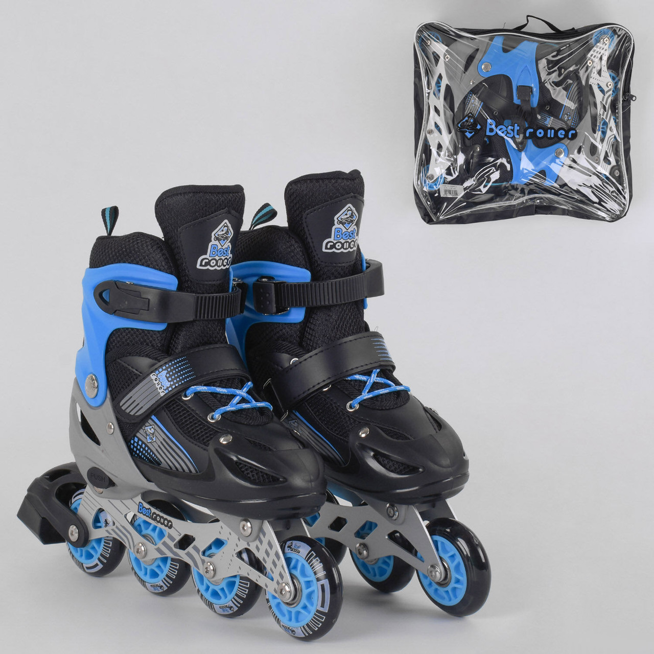 

Ролики BEST ROLLER 50077-M 34-37 синий