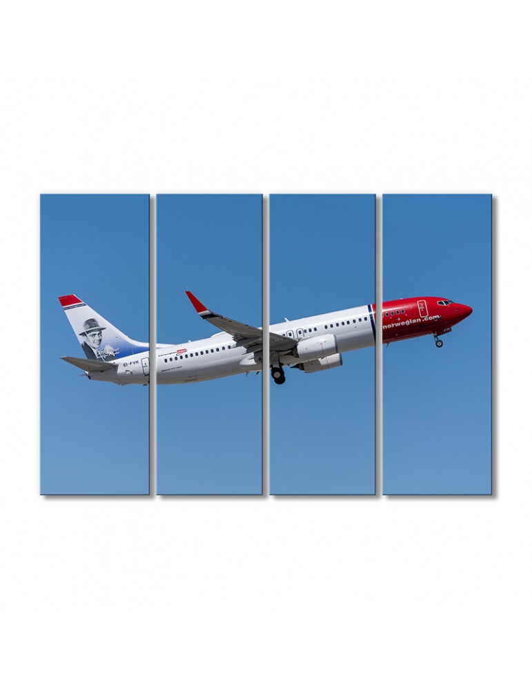 

Модульная картина Artel «Боинг 737 Норвежский» 4 модуля 120x180 см