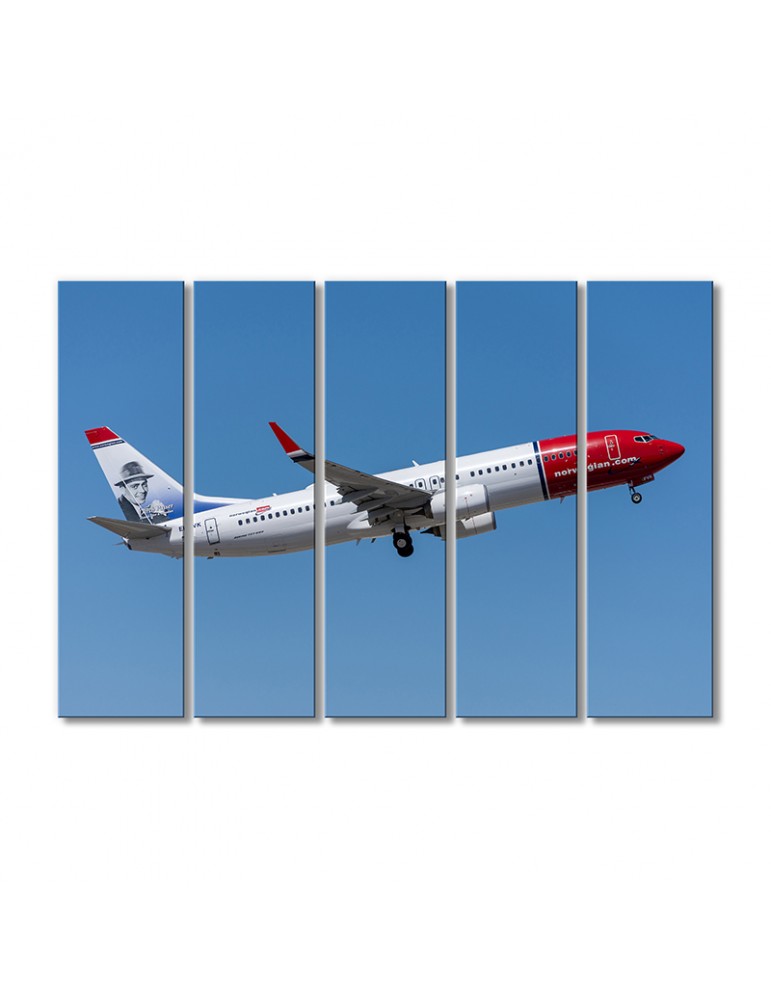 

Модульная картина Artel «Боинг 737 Норвежский» 5 модулей 80x120 см