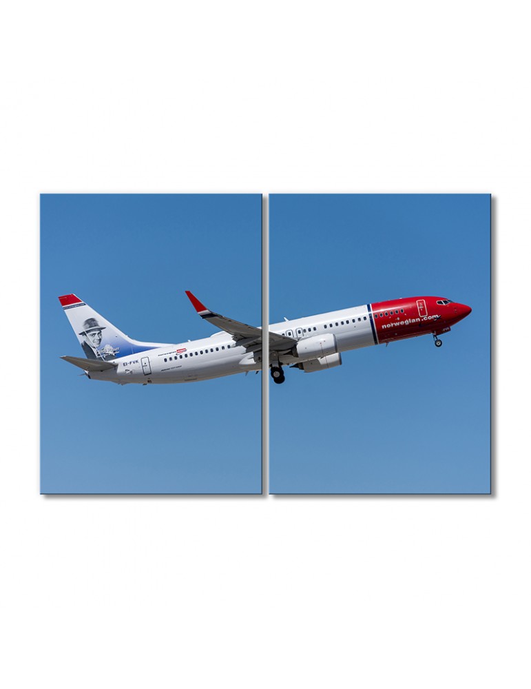 

Модульная картина Artel «Боинг 737 Норвежский» 2 модуля 120x180 см