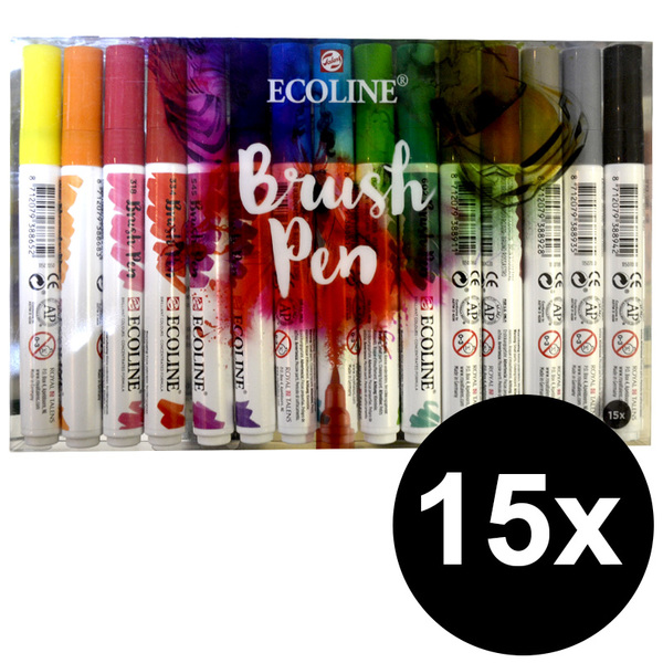 

Набір пензлів-ручок Ecoline Brushpen, 15шт, Royal Talens (11509003)