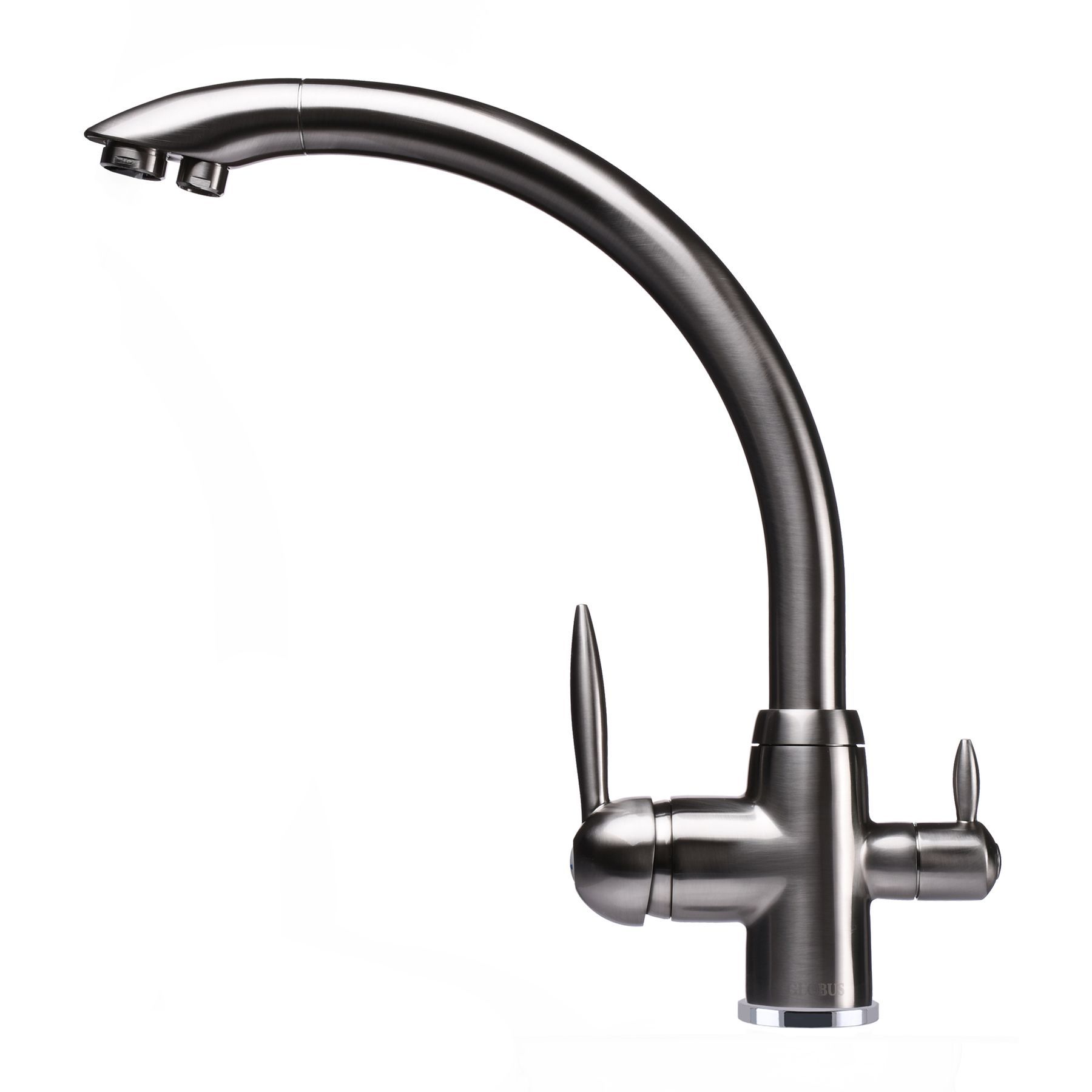 

Смеситель для кухни с подключением к фильтру Globus Lux GLLR-0777-8-STSTEEL (SX702856)