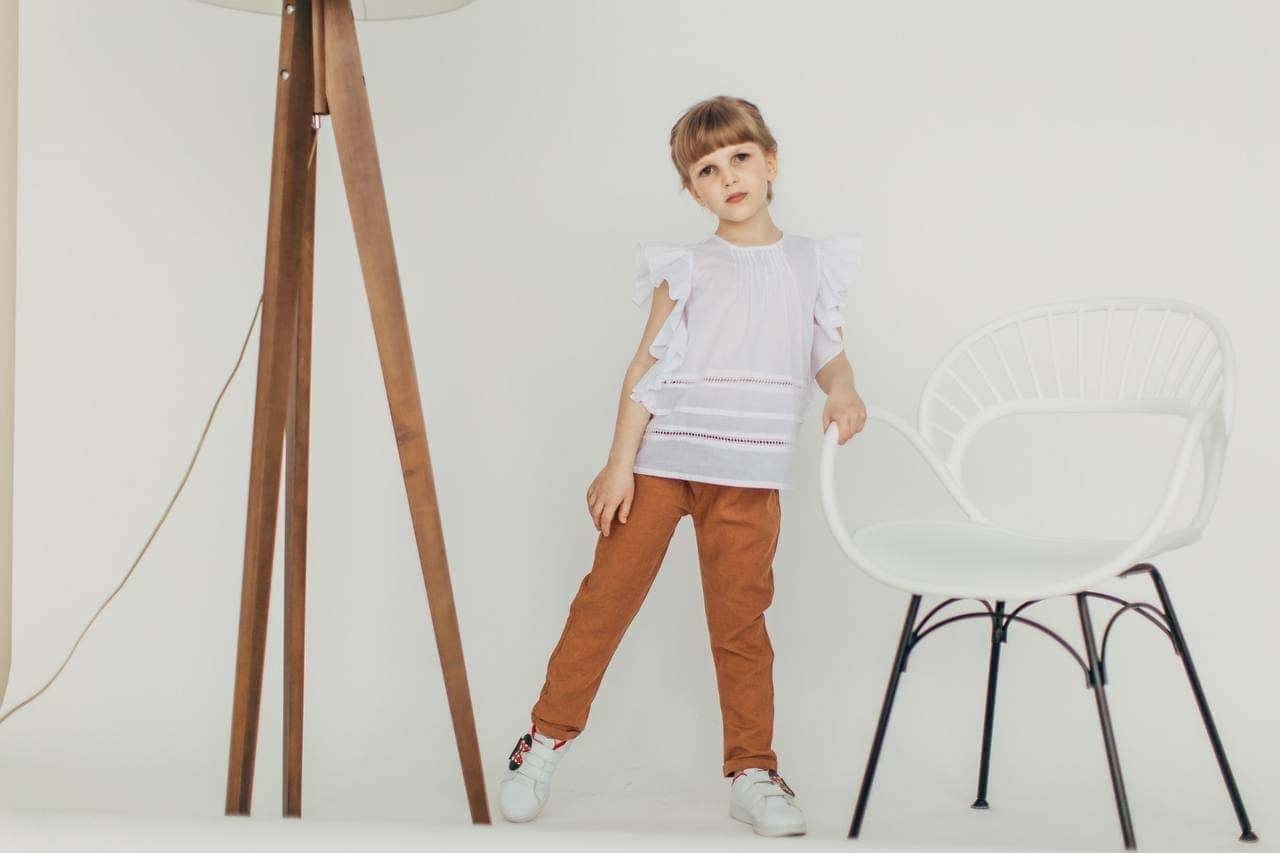 

Костюм (блузка+штаны) Monna Rosa Milano 20131 Белый/Коричневый 104-110 см
