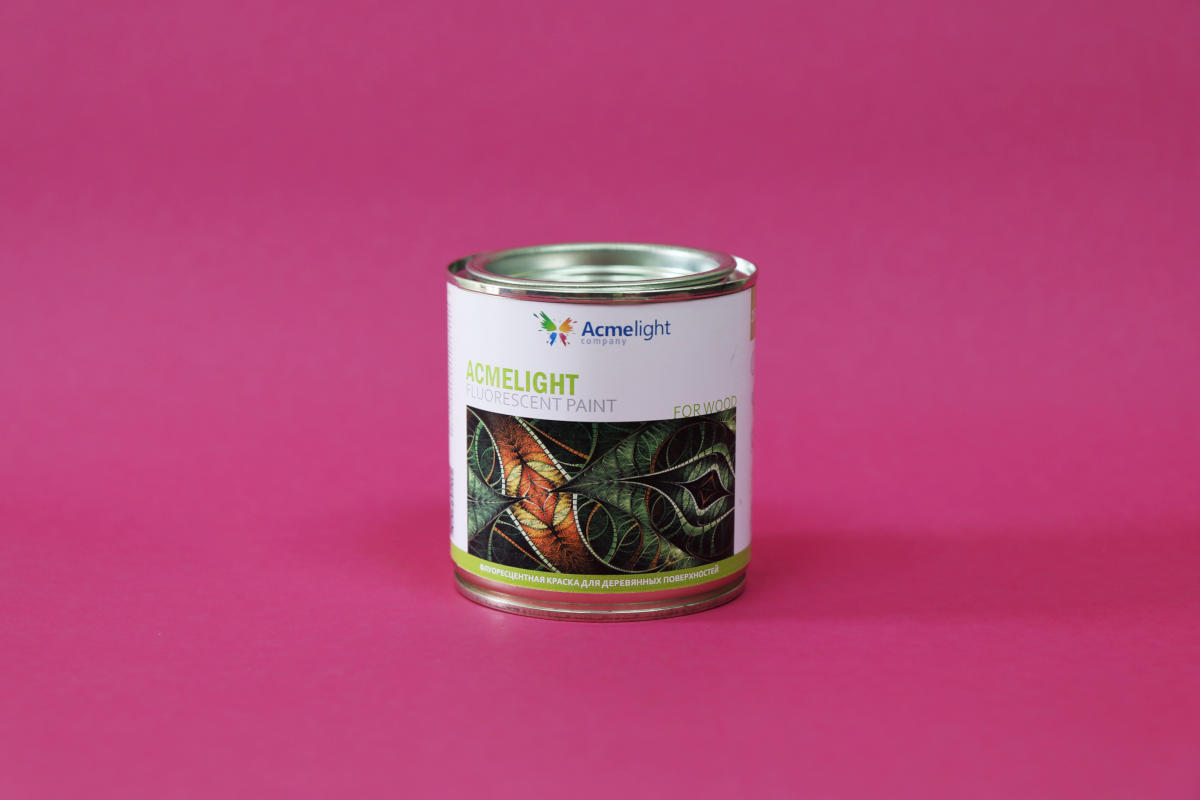

Флуоресцентная краска по дереву AcmeLight Fluorescent paint for Wood розовая 0,25 л