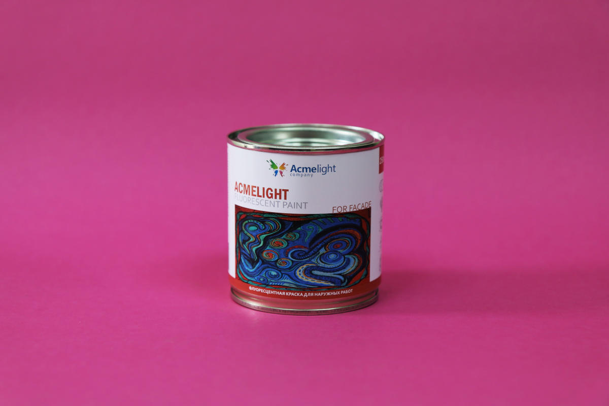 

Флуоресцентная фасадная краска AcmeLight Fluorescent paint for Façade желтая 0,25 л