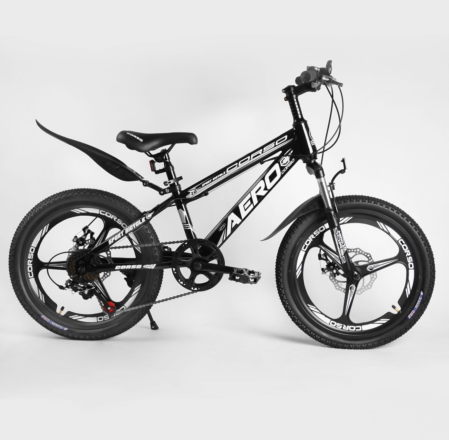 

Велосипед Corso 20" AERO 54032 Black-White (54032)