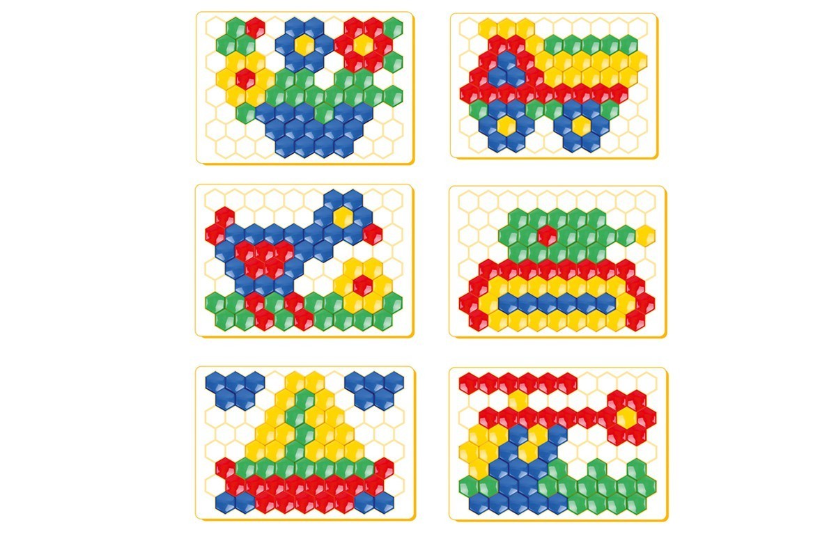 Схемы для Тигрес пазл мозаики для детей 2-3 лет-