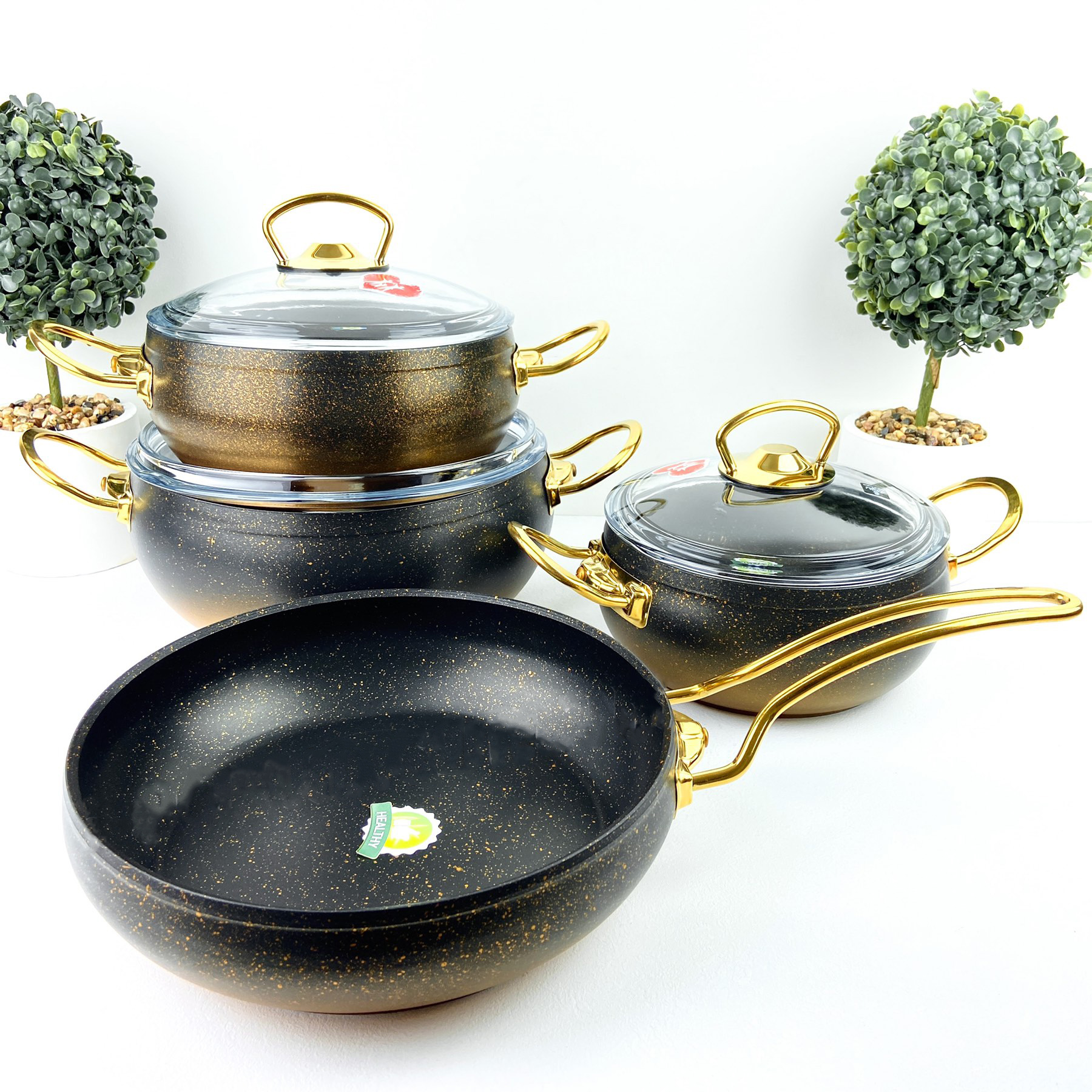 

Набор посуды 7 предметов Casa Royal Gold Beaty G-UKR2020 Black