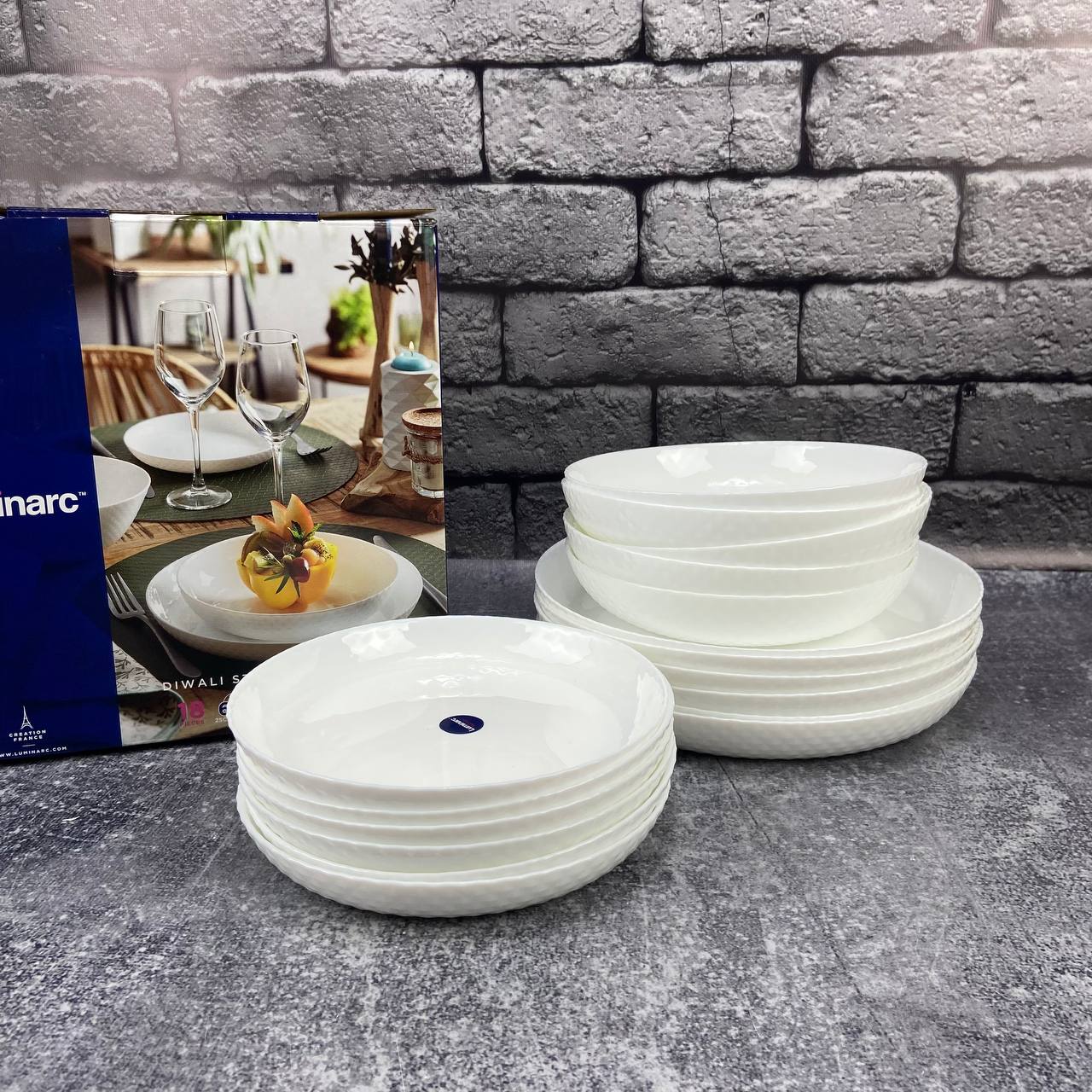 

Столовый сервиз 18 предметов Diwali Structure Precious Luminarc Q4852