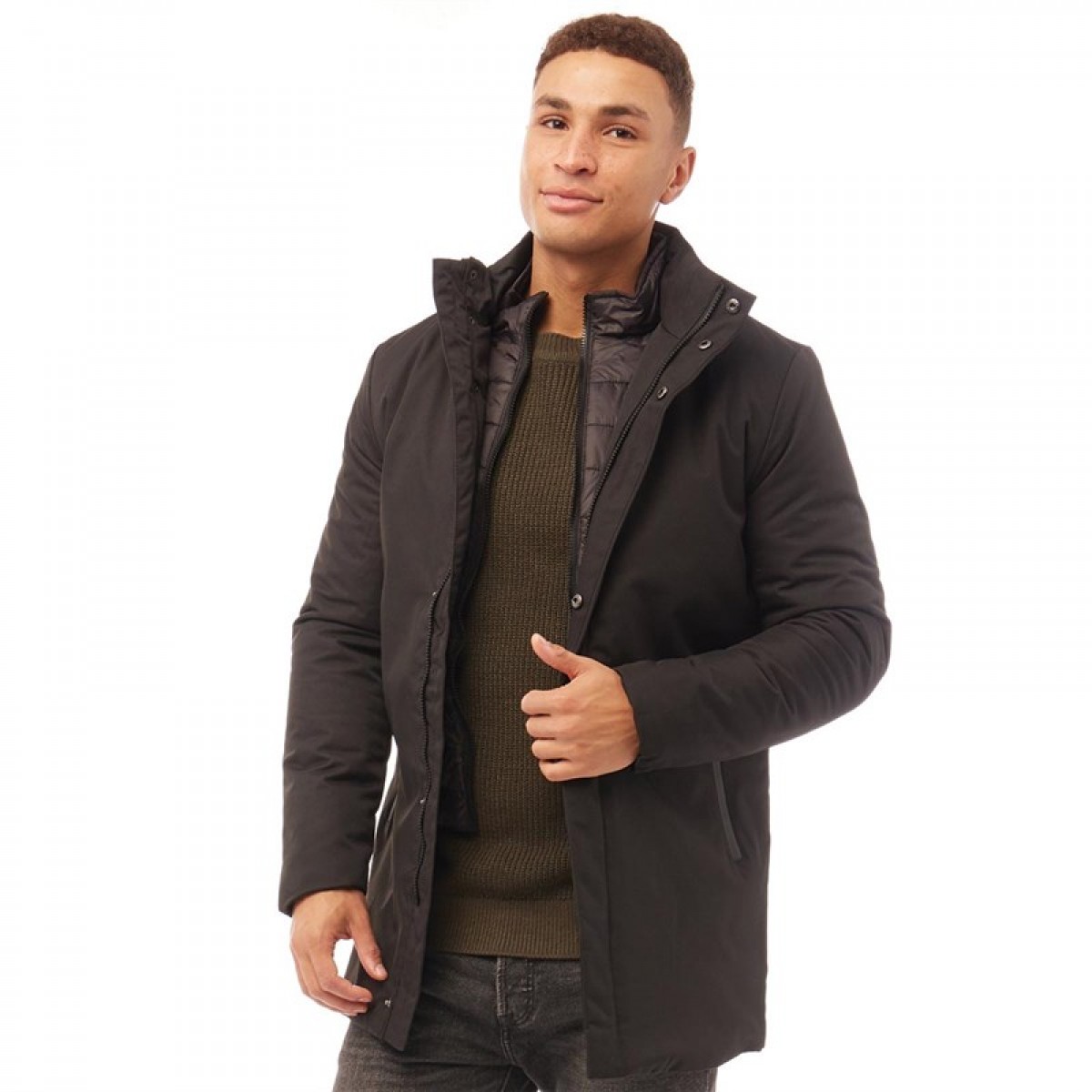 

Куртка Brave Soul Memphi Sv2 Oxford Zip Mac Black Black, S (44)