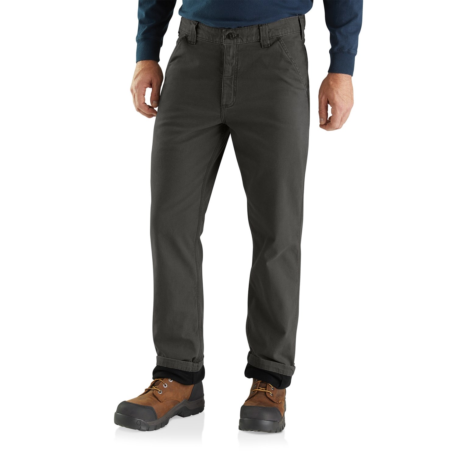 

Брюки Carhartt 103342 Rugged Flex Rigby Dungarees - Knit Lined, Factory Seconds Peat, 42W 32L