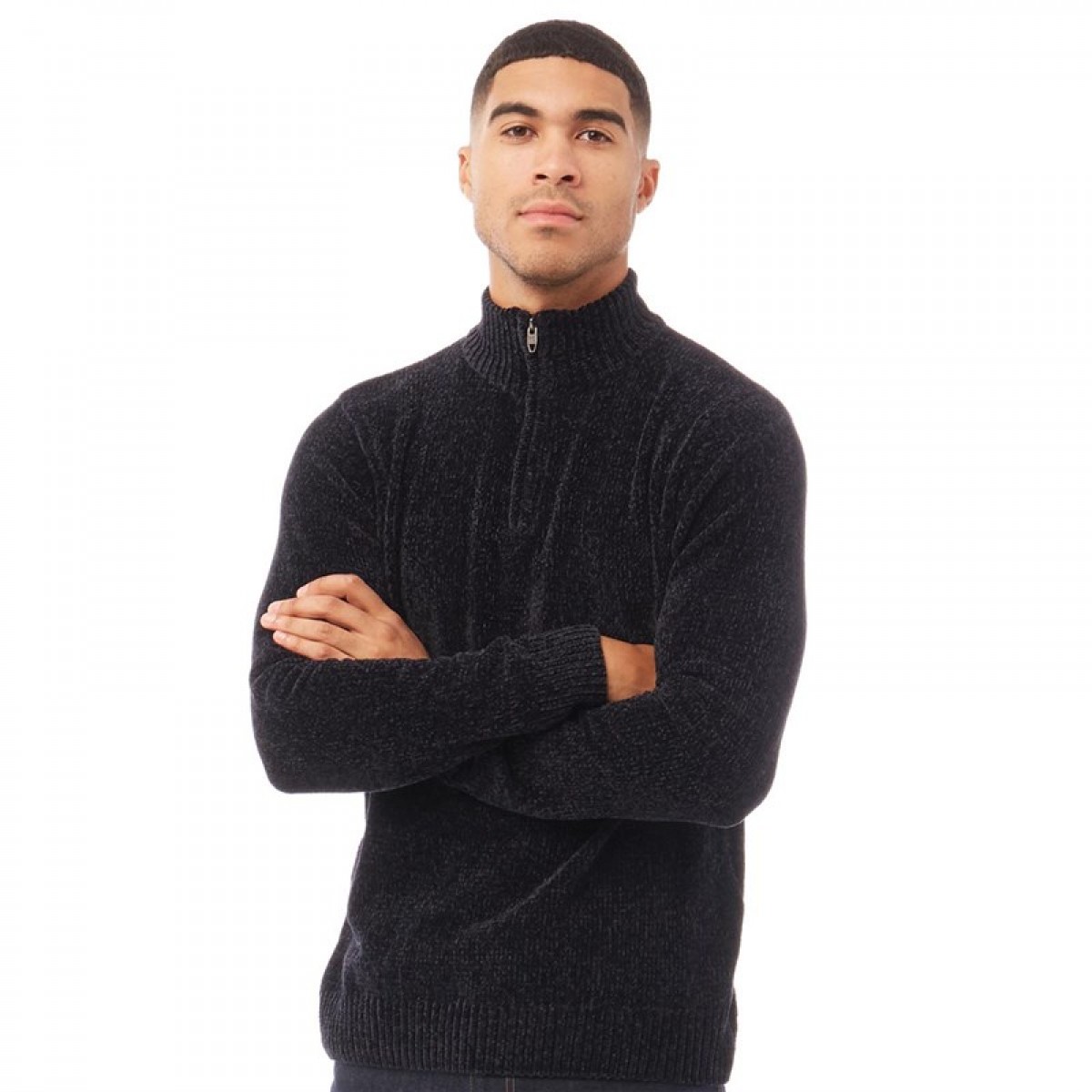 

Джемпер French Connection Chenille 1/2 Zip Marine Melange Navy, S (44)