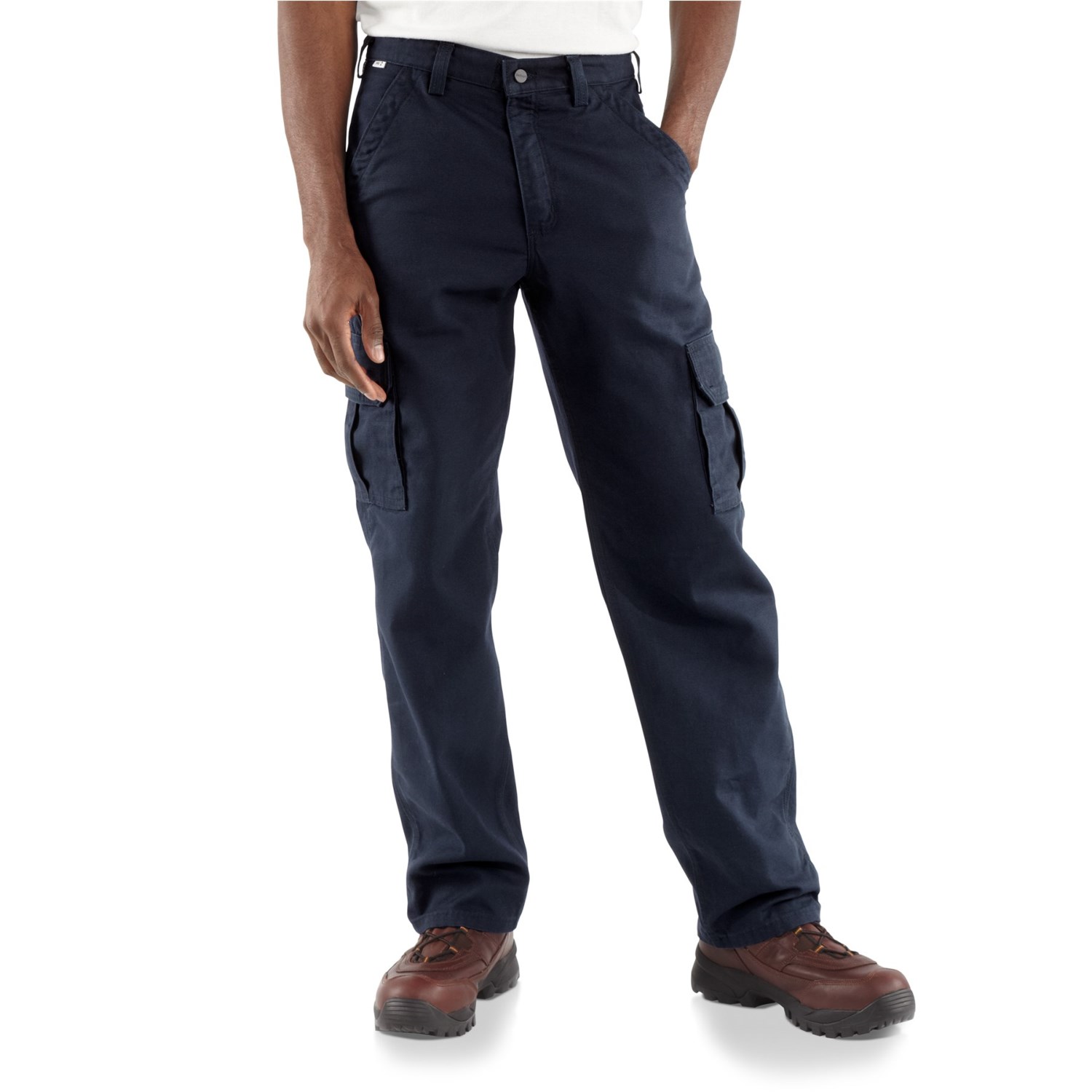 

Брюки Carhartt FRB240 Flame-Resistant Canvas Cargo - Factory Seconds Dark Navy , 32W 32L