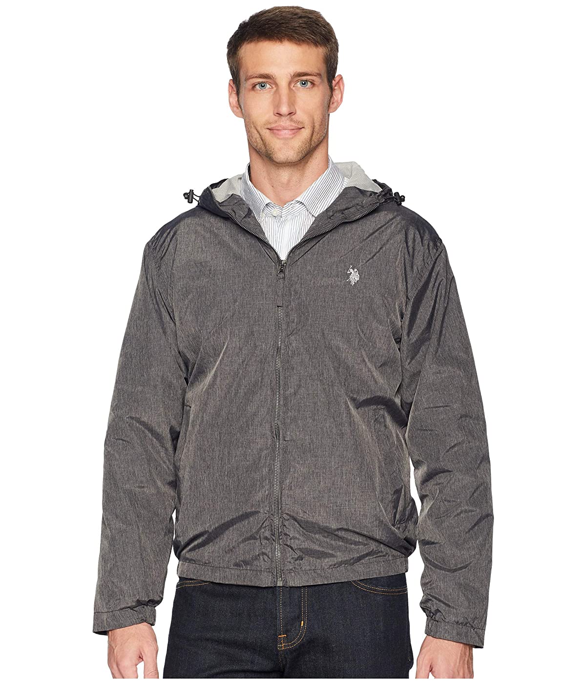 

Куртка U.S. POLO Heather Hooded Windbreaker Black Heather, XL (50)