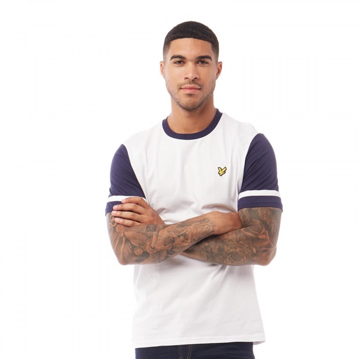 

Футболка Lyle And Scott Vintage Contrast Sleeve 626 White White, S (44)