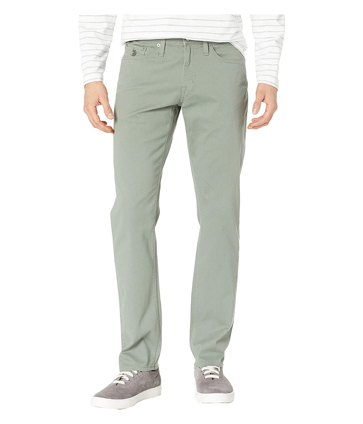 

Брюки U.S. POLO Slim Straight Stretch Five-Pocket Pants Midday Sage, 38W 32L