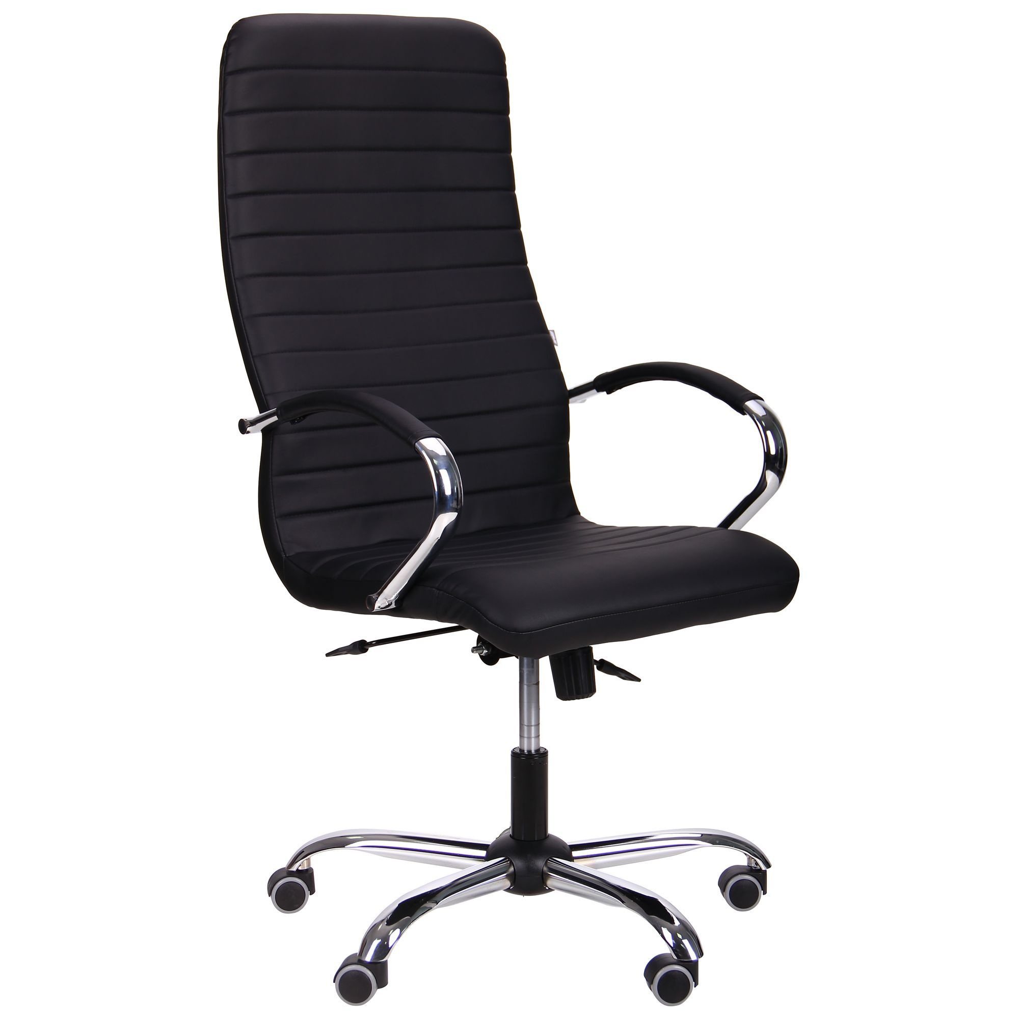 

Кресло офисное Фридом механизм AnyFix, металл хром/кожзаменитель Неаполь N-20 темно-синий AMF