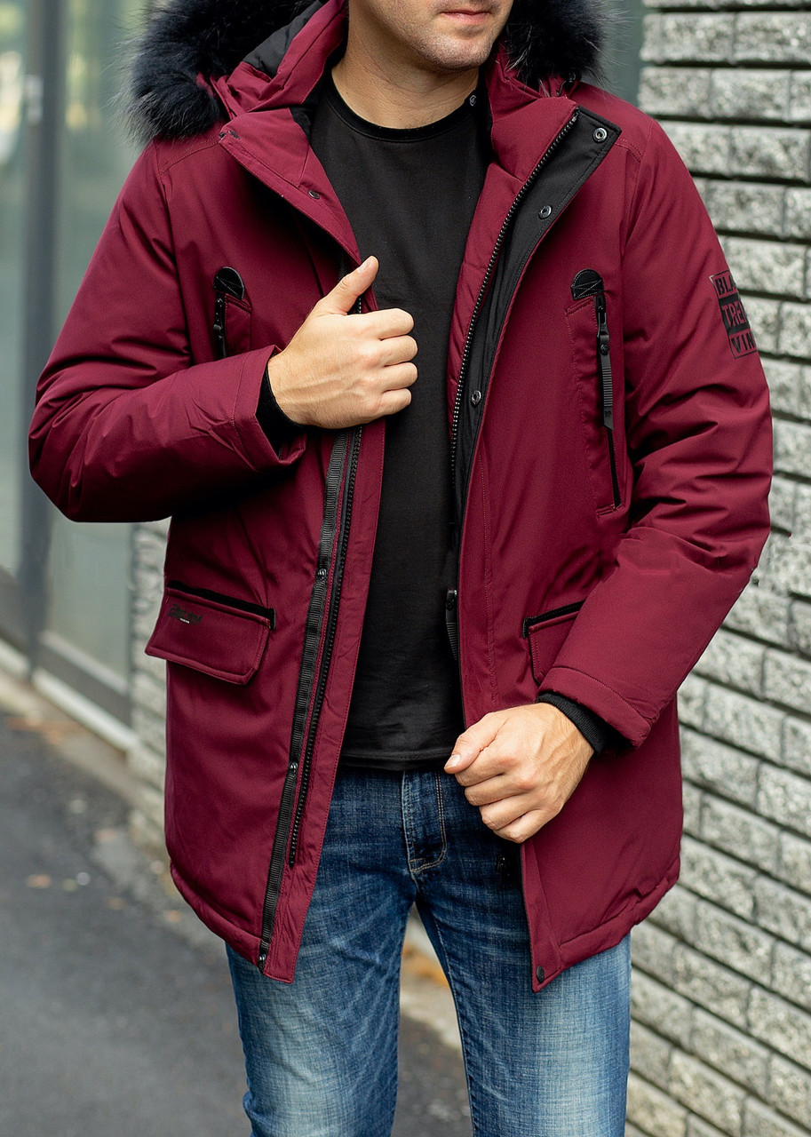 

Зимняя мужская куртка Black Vinyl C20-1736СМ23 Wine red, 54