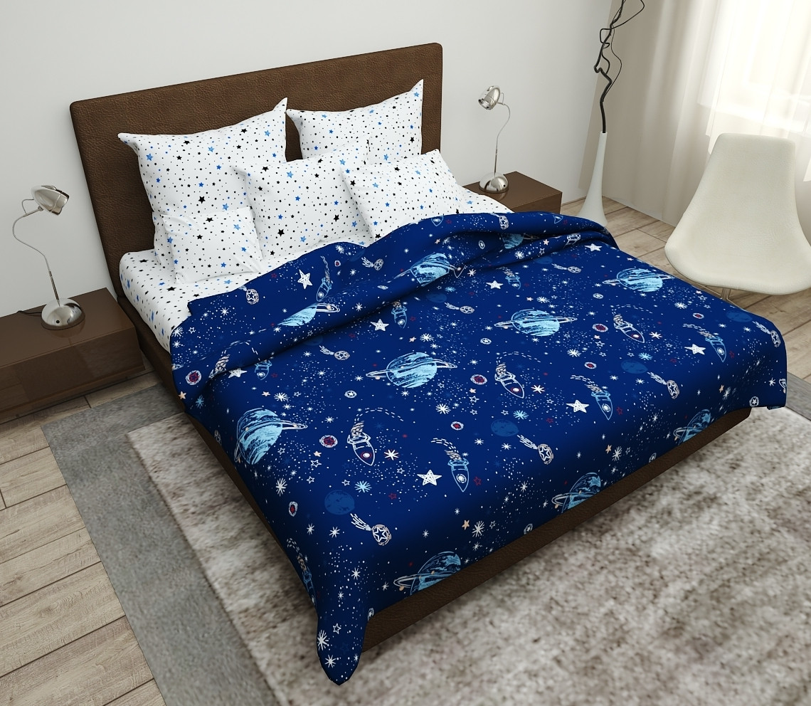 

Комплект постельного белья Krispol двуспальный ЕВРО GOLD LUX 4 наволочки (А+В) 200*220 (422.134361)