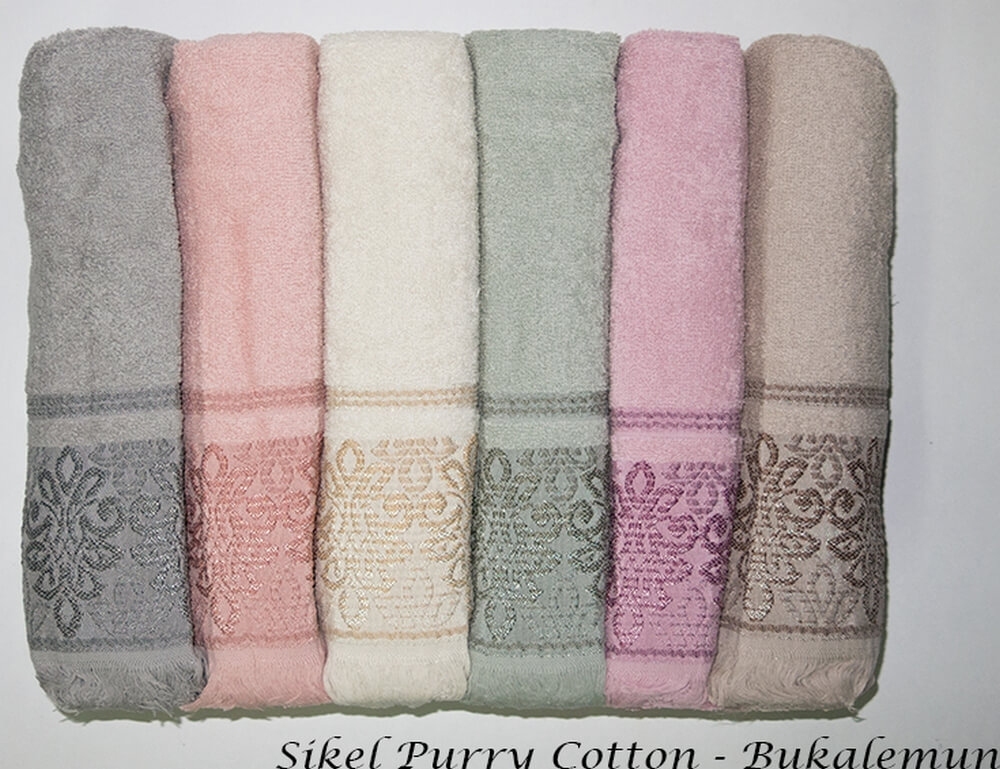 

Набор махровых полотенец Sikel 6 штук Purry Cotton Bukalemun 70x140