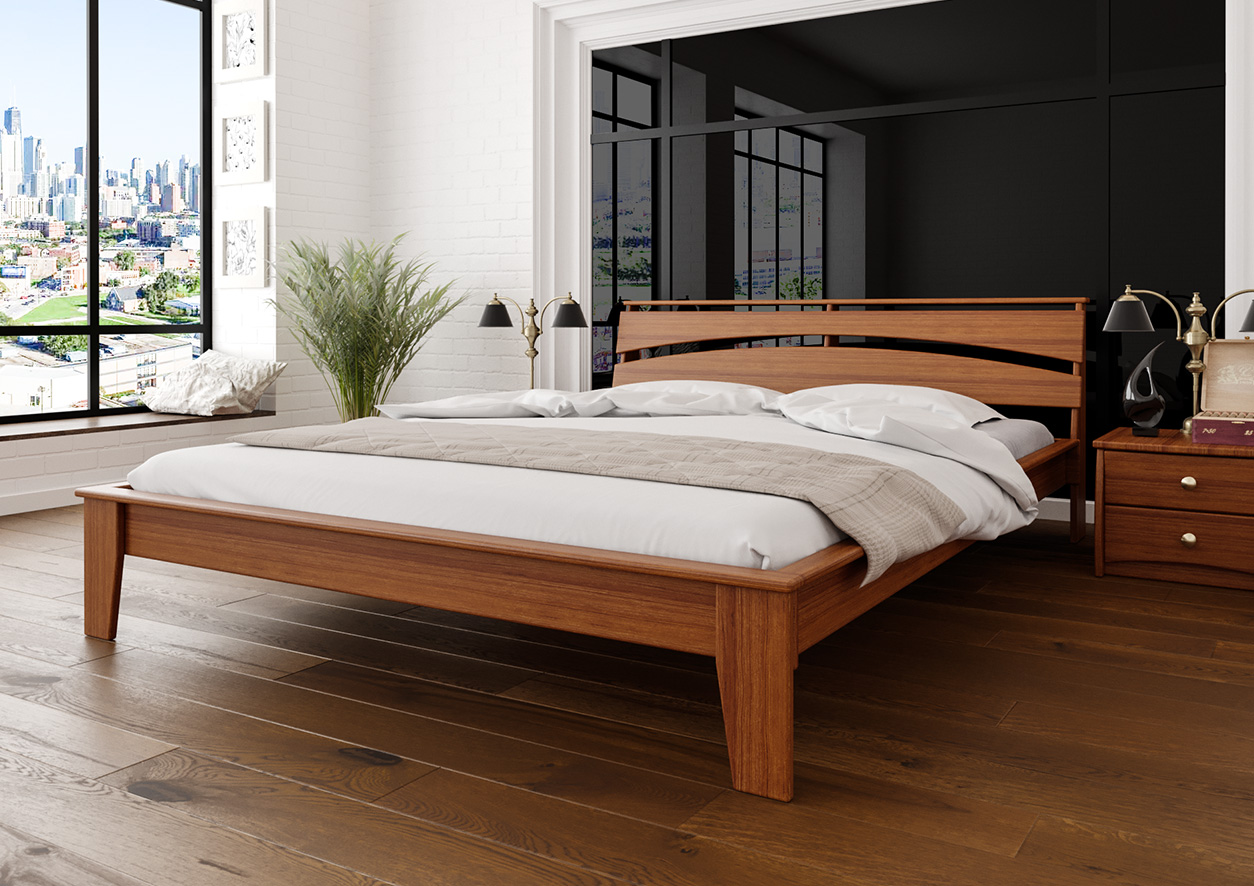 

Кровать Венеция ЧДК 140х200 лак Орех