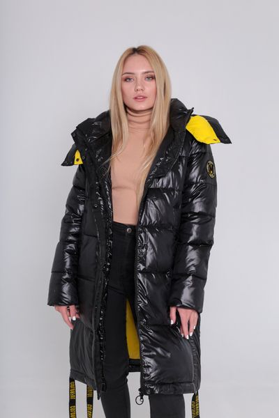 

Женский зимний пуховик куртка с капюшоном Towmy 3561 XL черный 10578