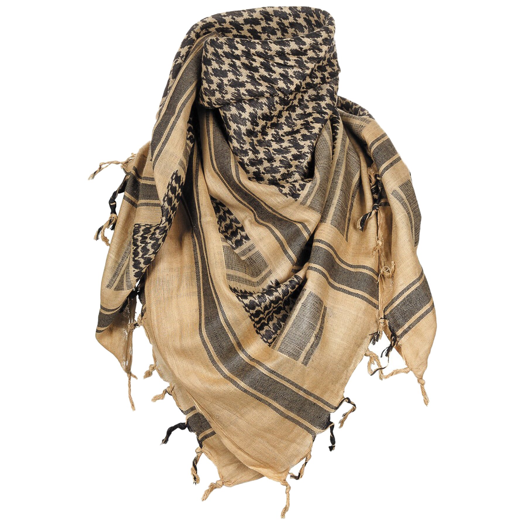 

Шарф арафатка (Шемаг) Scarf, "Shemagh", 115X110CM sand-black Хаки/Черный