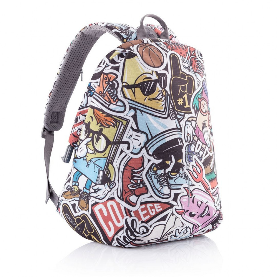 

Рюкзак городской XD Design Bobby Soft Art Anti-Diefstal (Graffiti cветло-серый)
