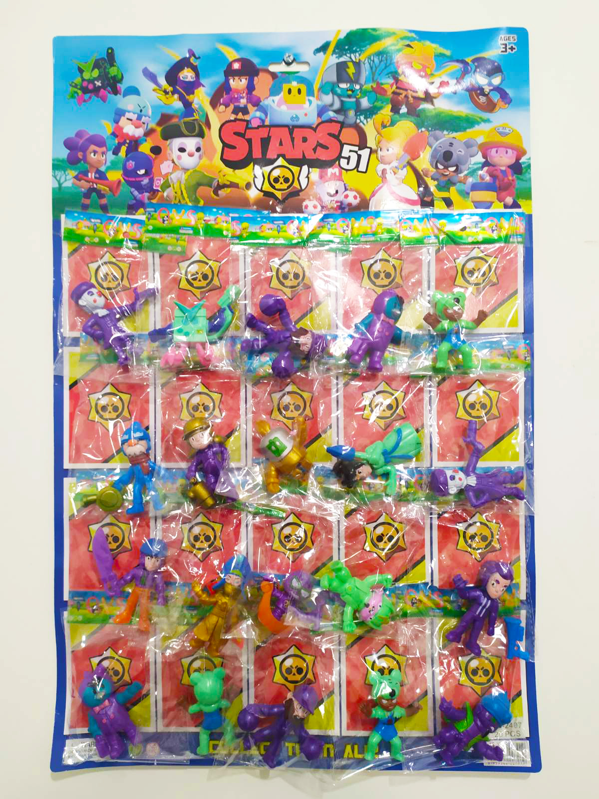 

Герои "Brawl Stars" 51 сезон, арт 2407 ,20 шт отрывные на планшете