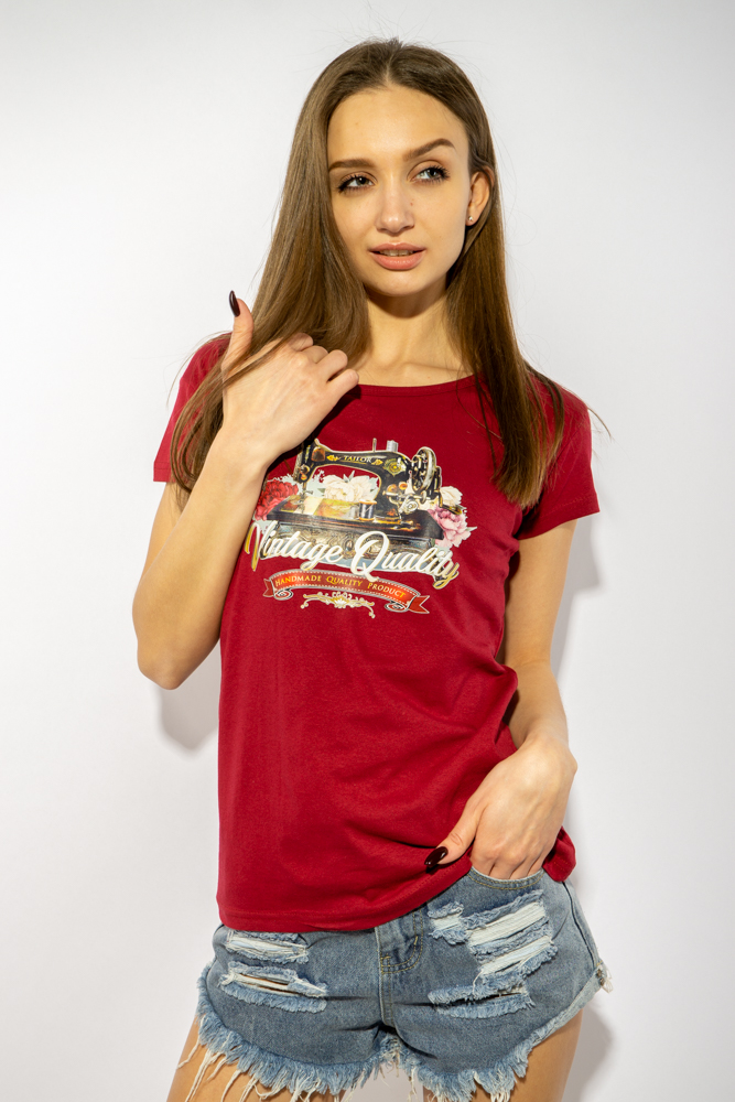 

Футболка женская 85F287 (Бордо) XL