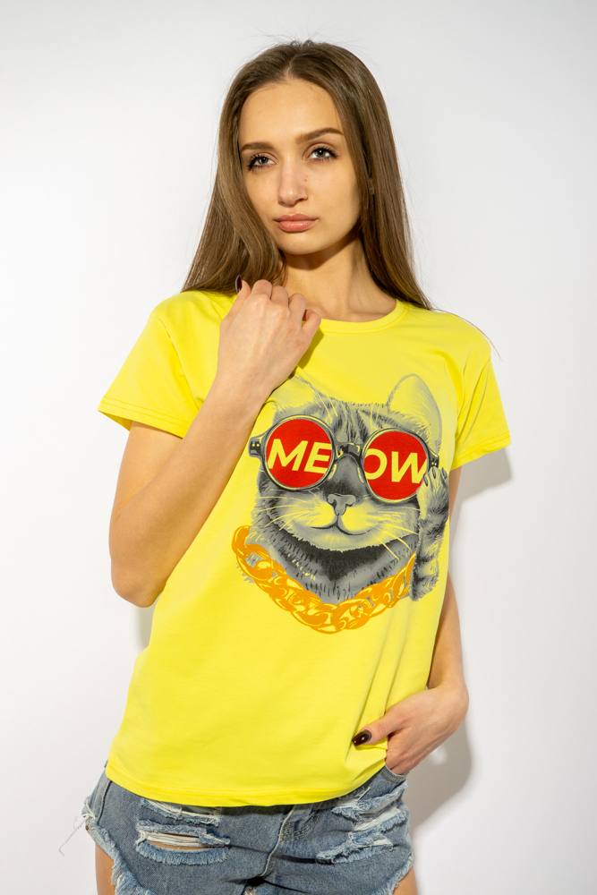 

Стильная женская футболка 85F285 (Лимонный) XL