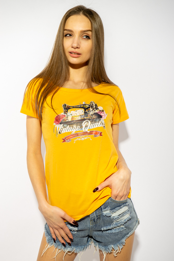 

Футболка женская 85F287 (Желтый) XL