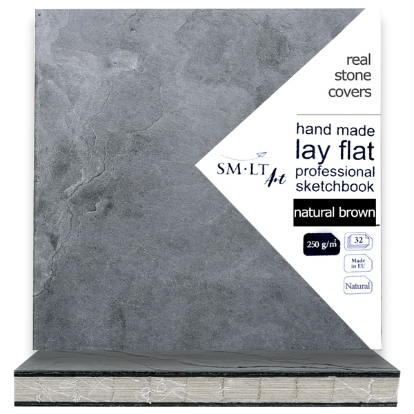 

Блокнот для эскизов PRO Stonebook 19,5*19,5см, 250 г/м2 32л коричневый SMILTAINIS (FB-32(250)NT)