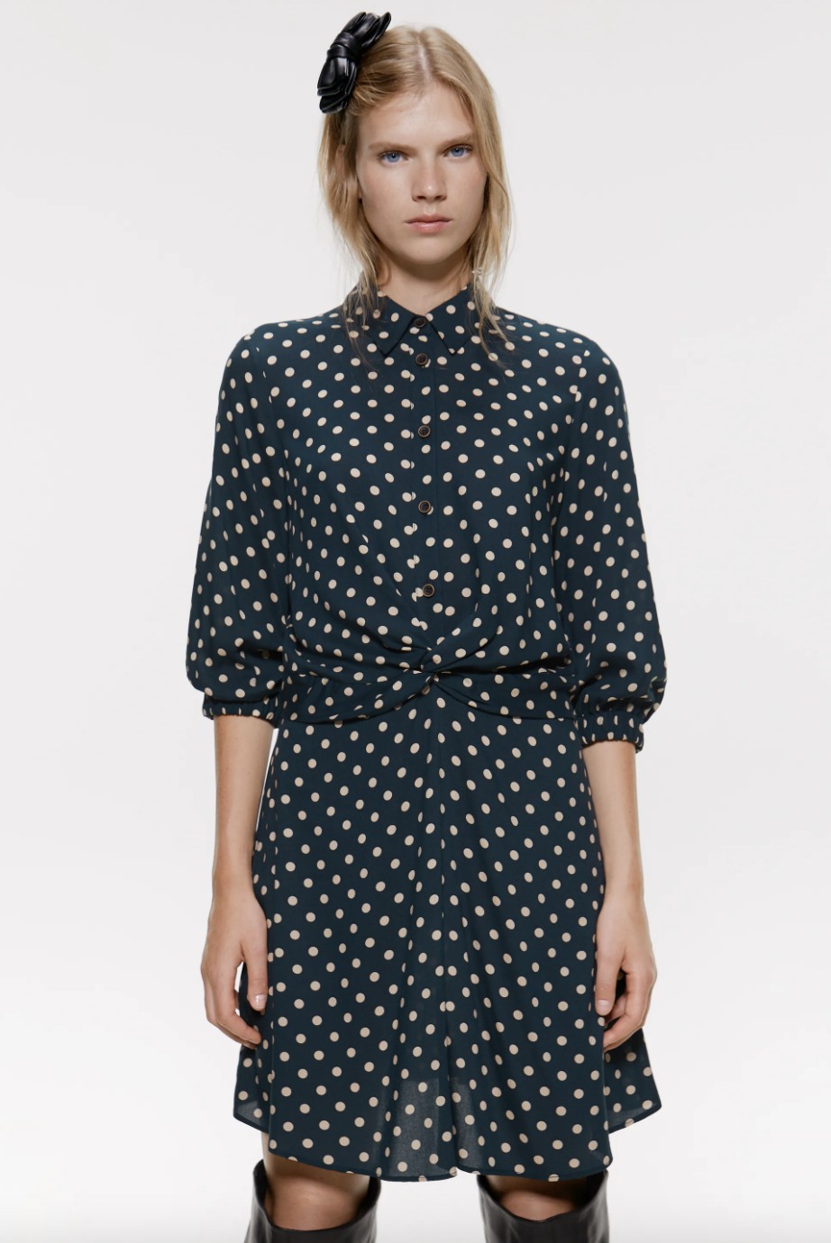 

Платье в горошек темне-синее Zara 8514/165/409 8709 S
