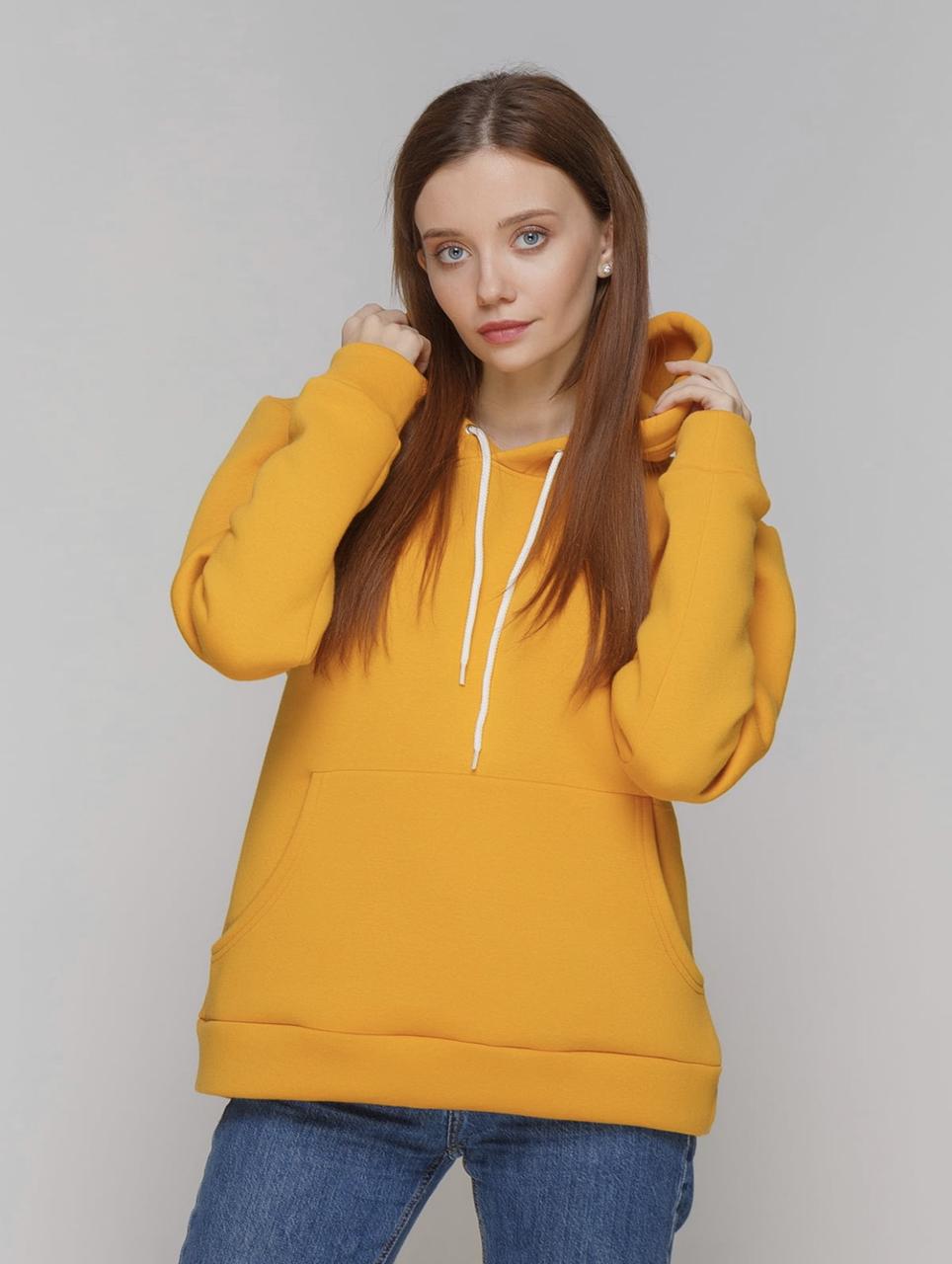 

Худи Solo спортивное на флисе One Size Горчичный Wm957