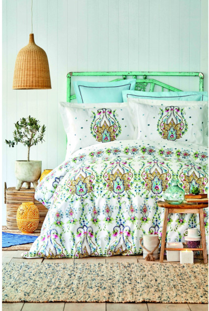 

Постельное белье Karaca Home Nery mavi 2020-2 Евро турция, ранфорс