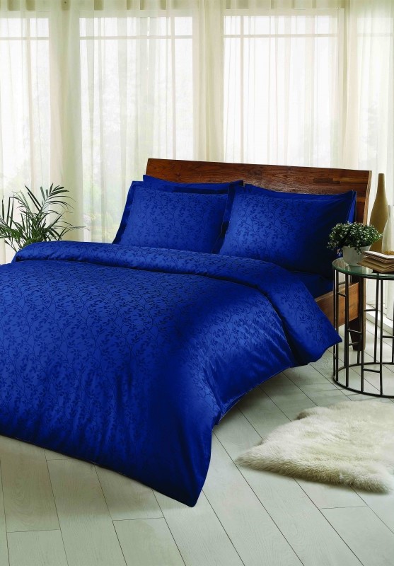 

Постельное белье Tac Clemence Lacivert Евро турция, жаккард