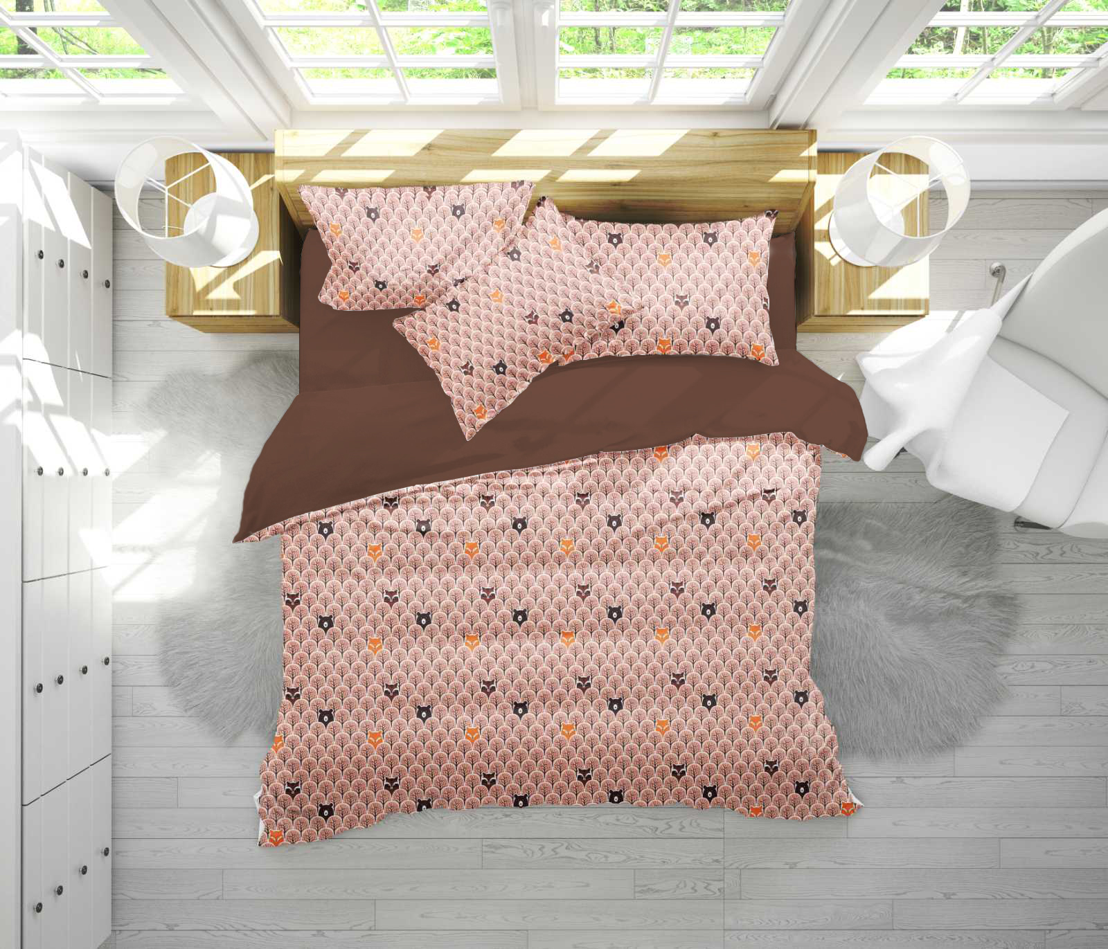 

Постельное белье MirSon 17-0525 Fabulous forest Полуторный италия, бязь