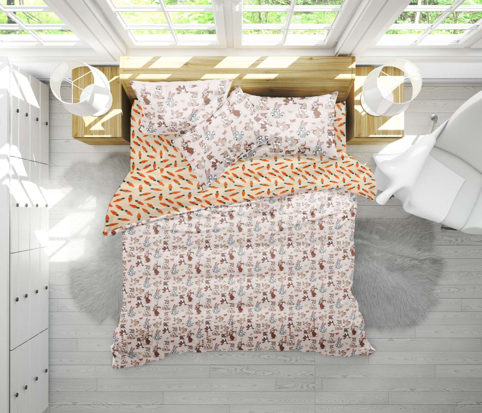 

Постельное белье MirSon 17-0530 Bambi Двуспальный италия, бязь