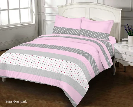 

Постельное белье Zastelli Star Dots Pink Евро украина, бязь