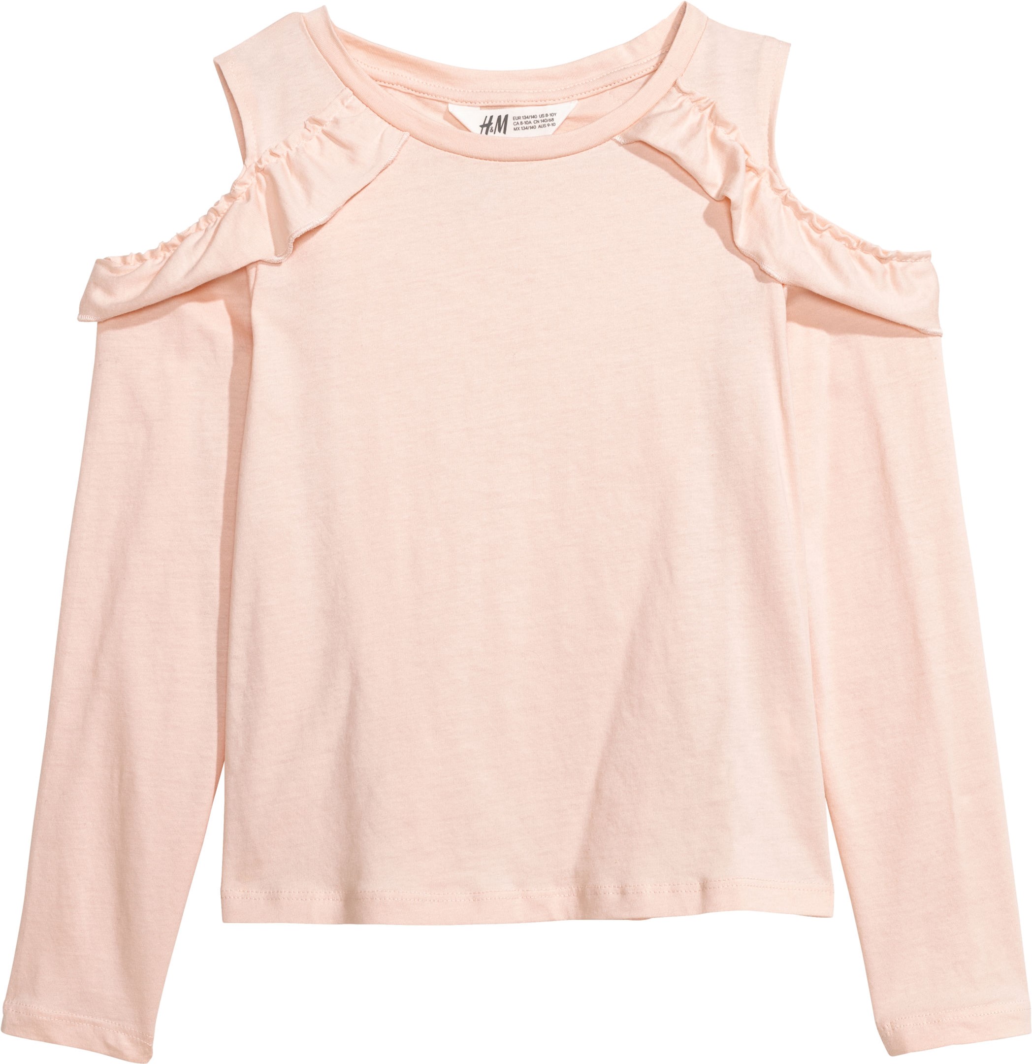 

Лонгслив H&M 5hm03300120 170 см Светло-розовый