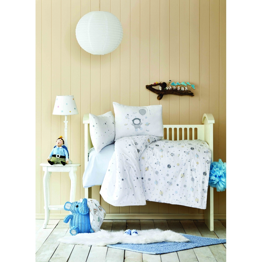 

Постельное белье Karaca Home Space mavi 2020-2 Для новорожденных турция, хлопок, ранфорс