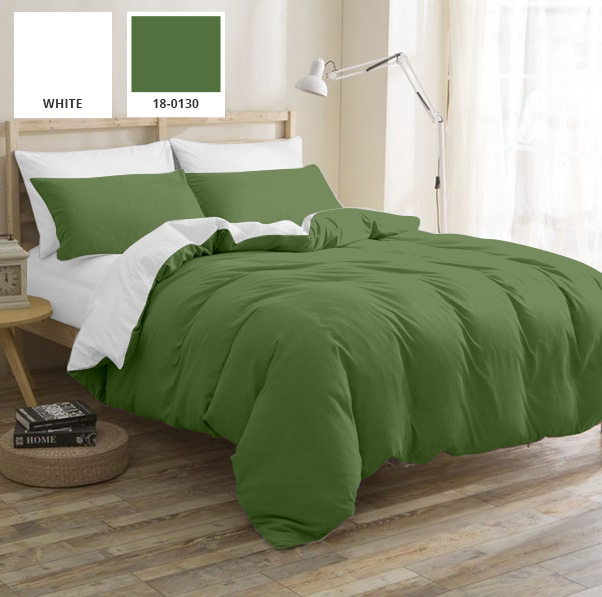 

Постельное белье MirSon Green Diego (11-2107+18-0130) Евро италия, бязь